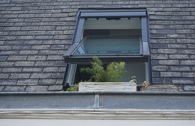 okno v betonové střeše